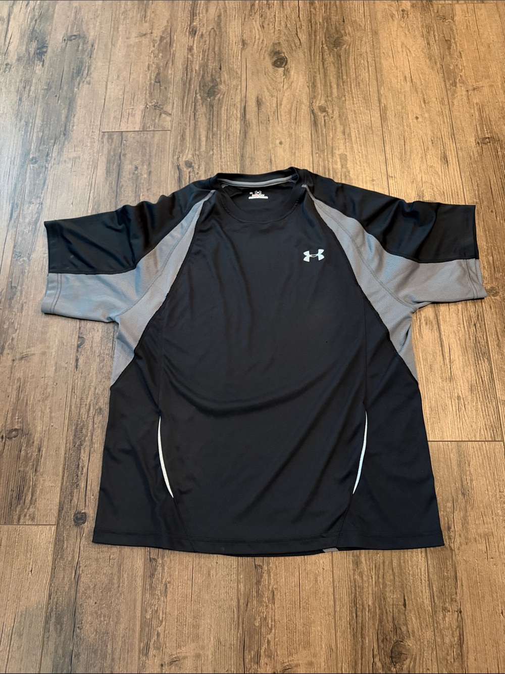Under Armour Black and Gray Short Sleeve Tech Tee